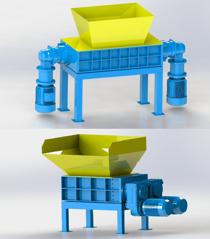 The difference between double shaft shredder and four-shaft shredder