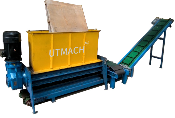 P35190K Customized 1.8 m Pallet Shredder with Magnetic & Conveyor