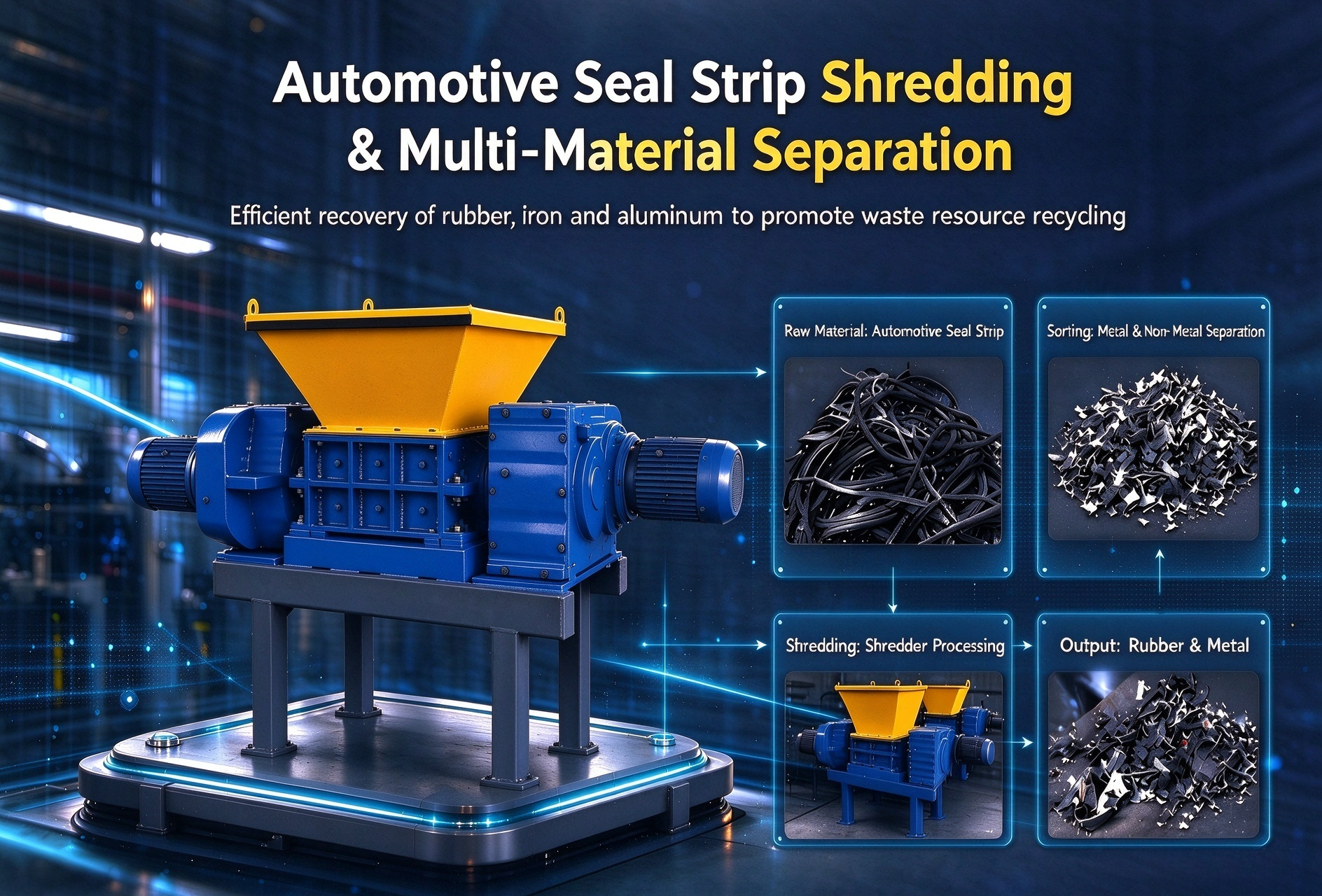 Automotive Weatherstrip Shredding and Material 
